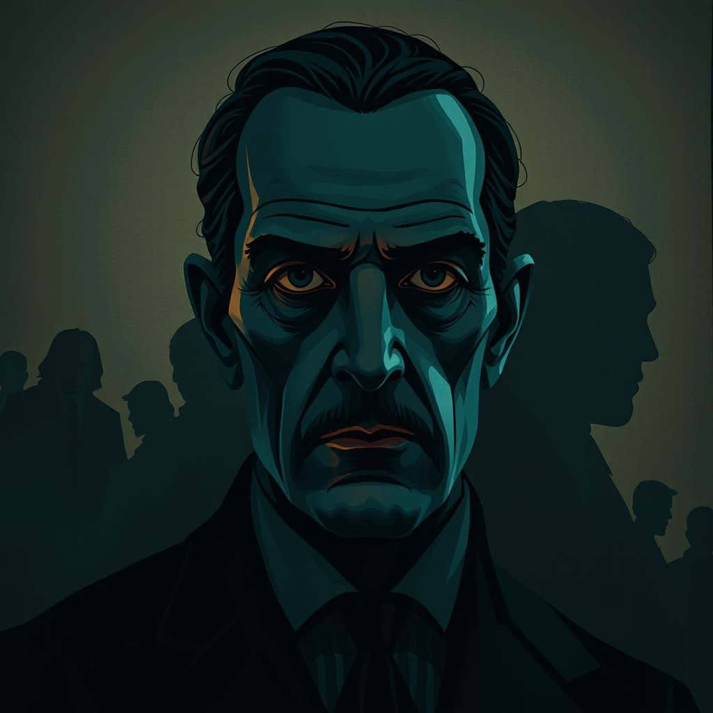 Ethereal Portrait of a Mysterious Figure in Haunting Vintage...