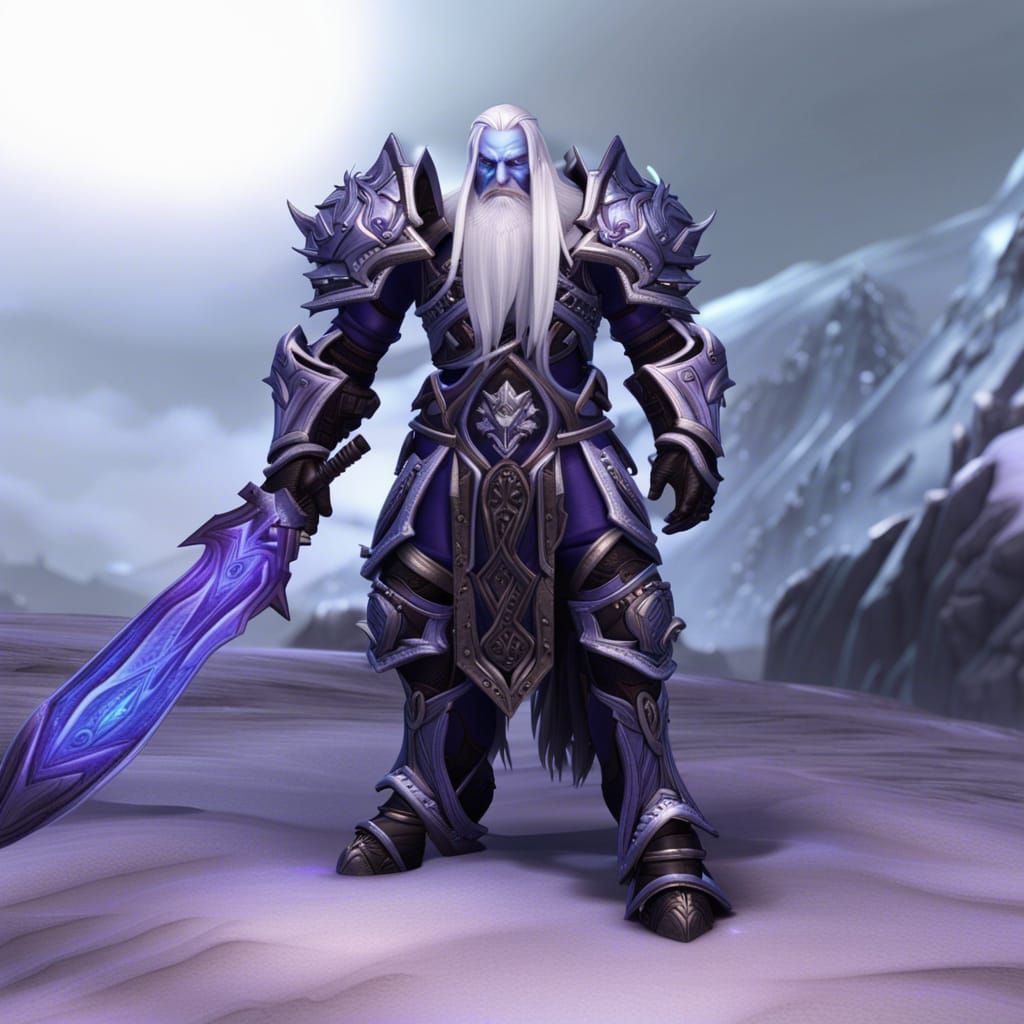 Orc Death Knight in Frost Magic Armor