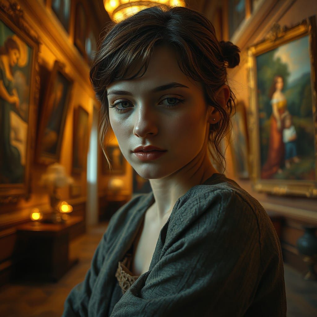 Eleanor Rigby's Haunting Portrait in Hyperrealistic Style