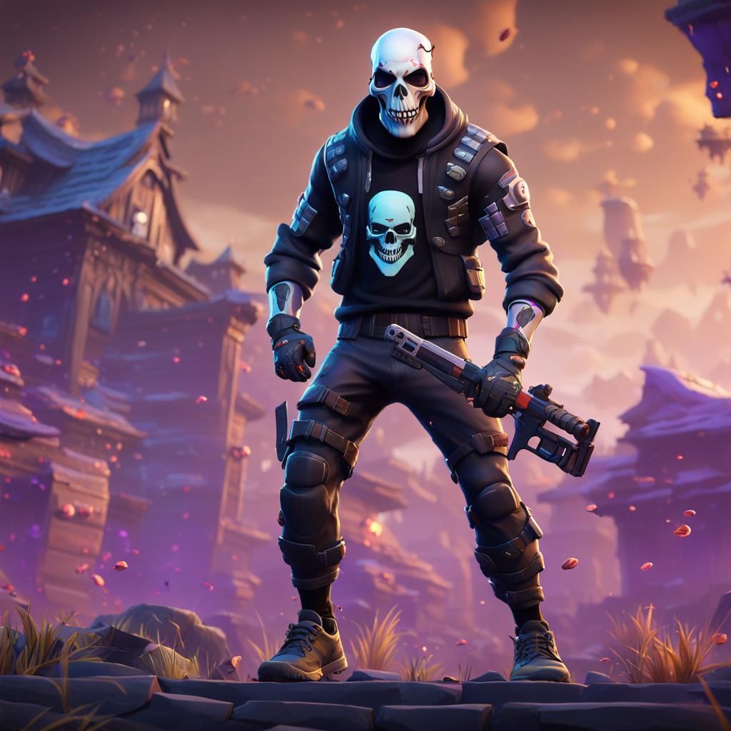 Terrifying Skull Face Fortnite Skin Concept Art