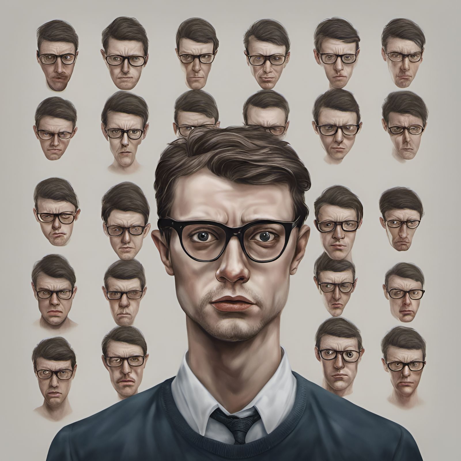 Hyperrealistic Imposter Syndrome Visual Representation