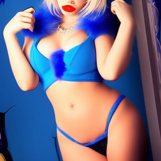 Lola Bunny with Blue Lipstick