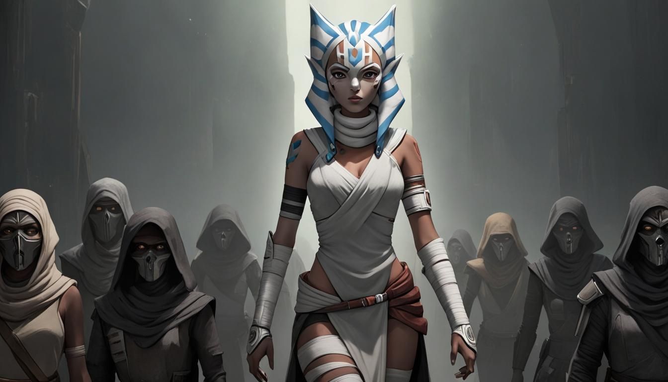 Undead Zombie Mummy Ahsoka in Horror Art Style