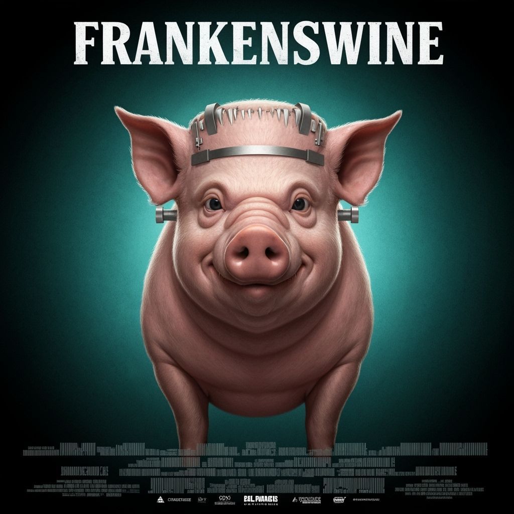 Frankenswine Movie Poster: Frankenstein Pig Hybrid
