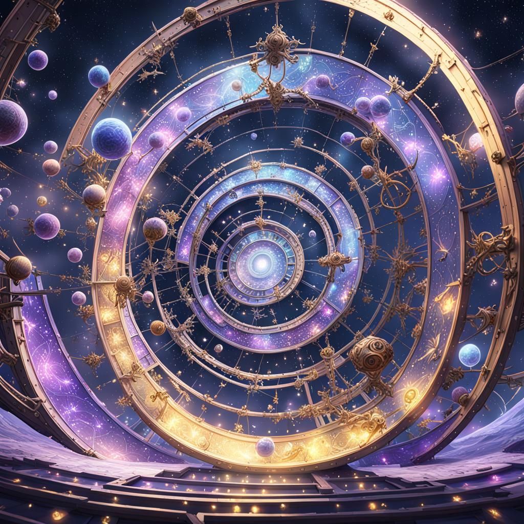 Constellation Spiral in Dark Fantasy Style