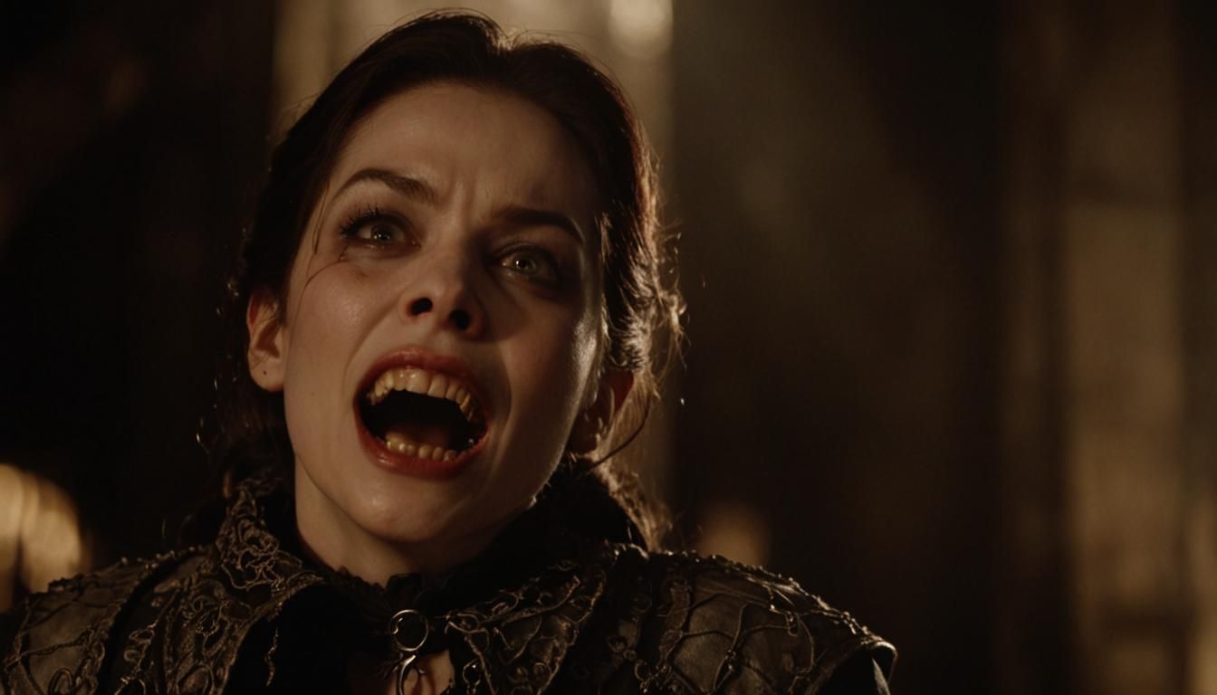 Vampire Portrait in Dark Gothic Style