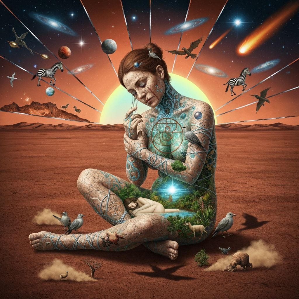 Woman's Earth Body Reveals Bioluminescent Oasis