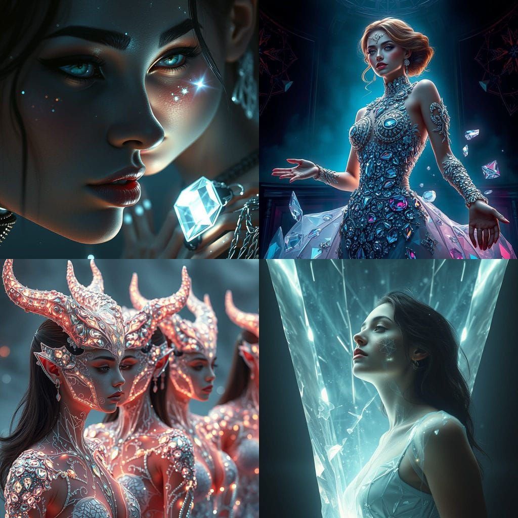 Stunning Diamond-Covered Women