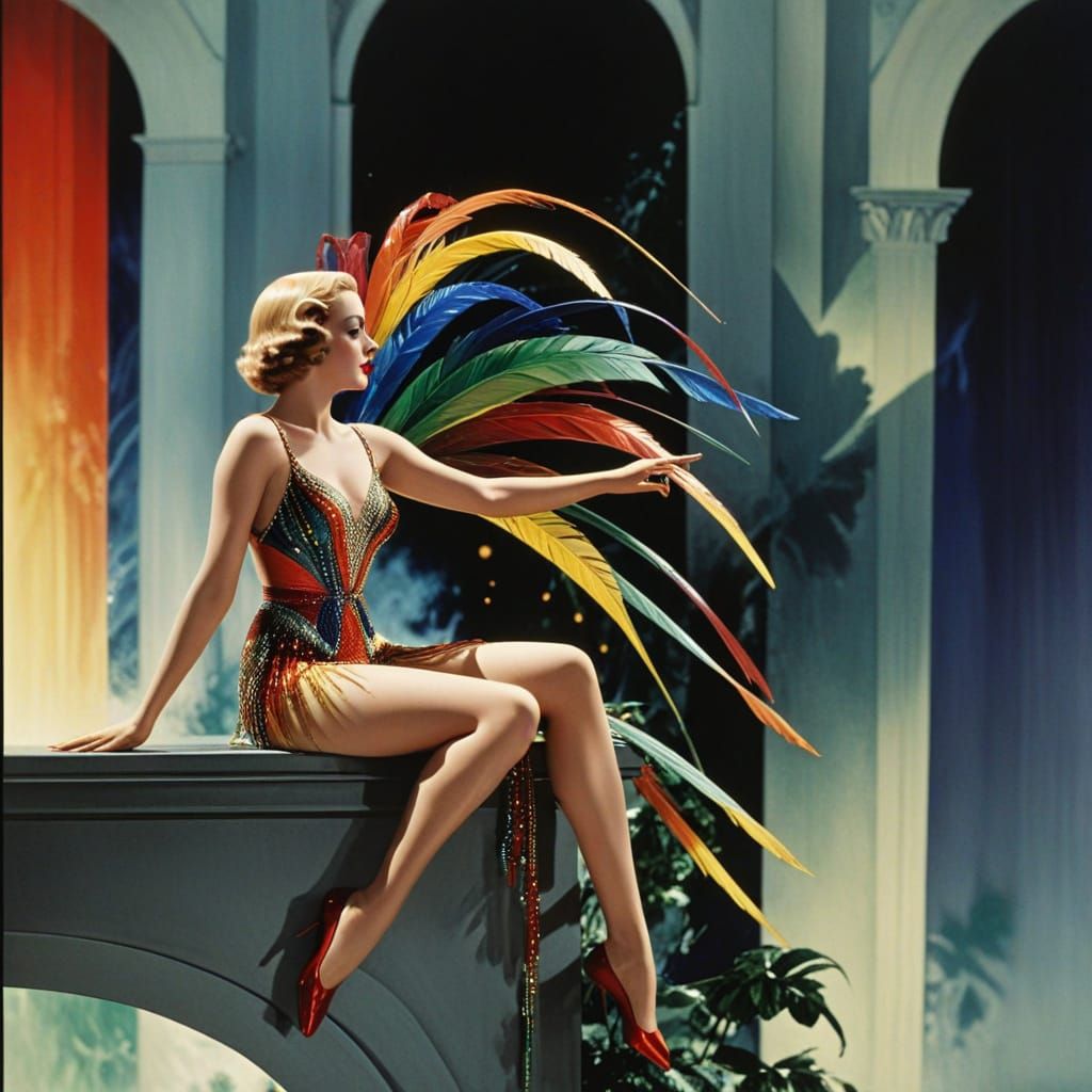 Spectacular 1930s Musical Spectacle in Triadic Colors