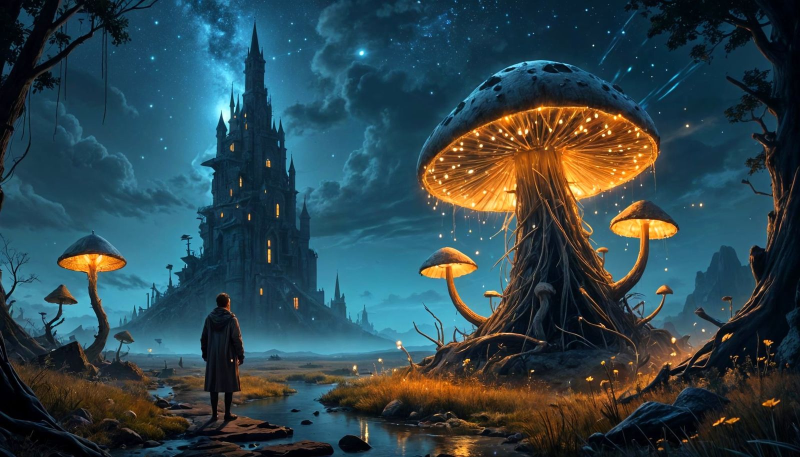 Epic Cinematic Moment of Longing in an Atmospheric Maximalis...