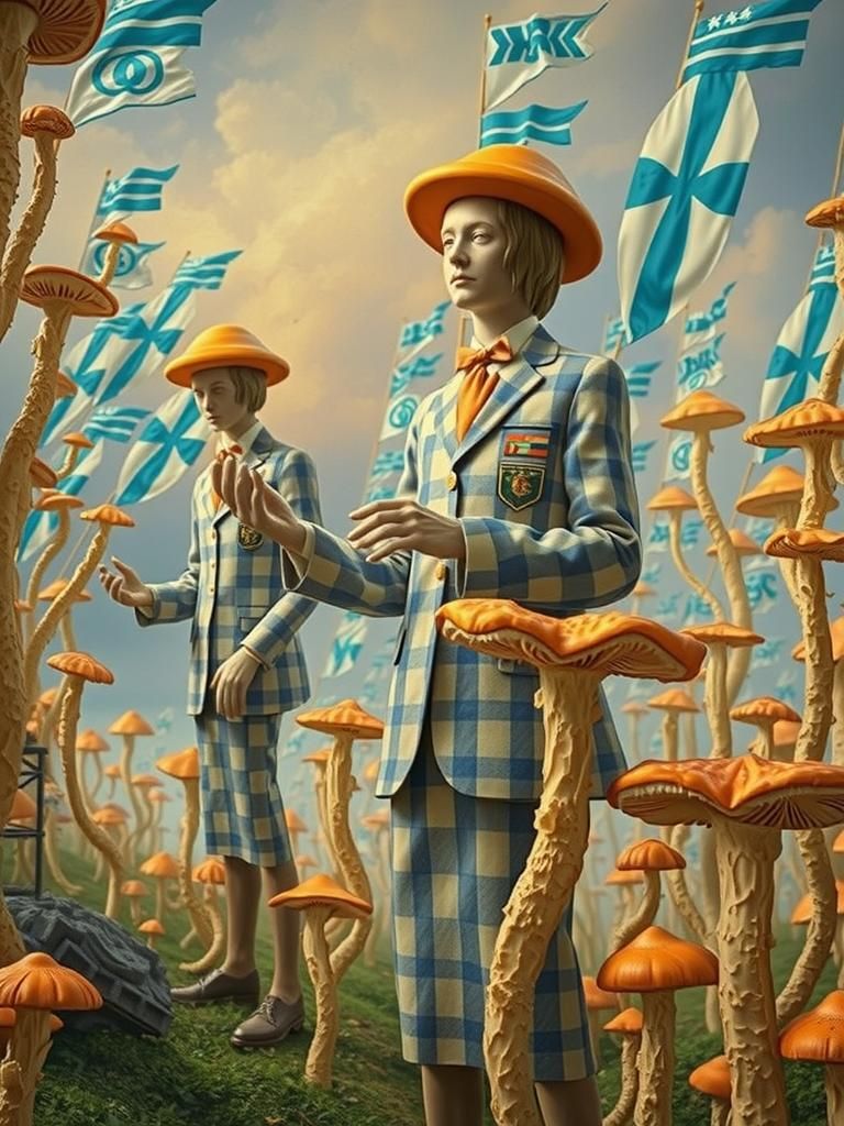 Dystopian Bureaucrats Count Mushrooms: Avant-Garde Porcelain...