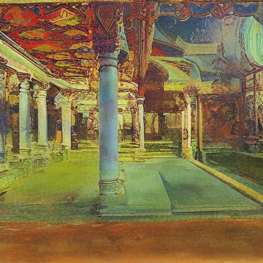 Abandoned Temple: Serebriakova and Warhol Inspired Art