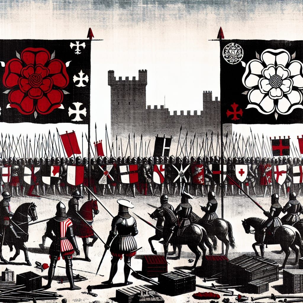 Photogram Illustration of the War of the Roses