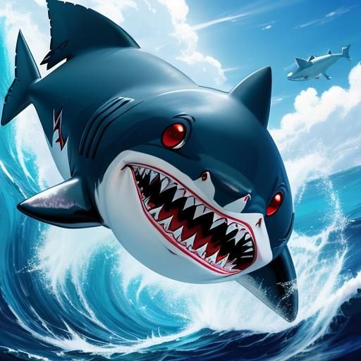 Anime Shark Digital Art
