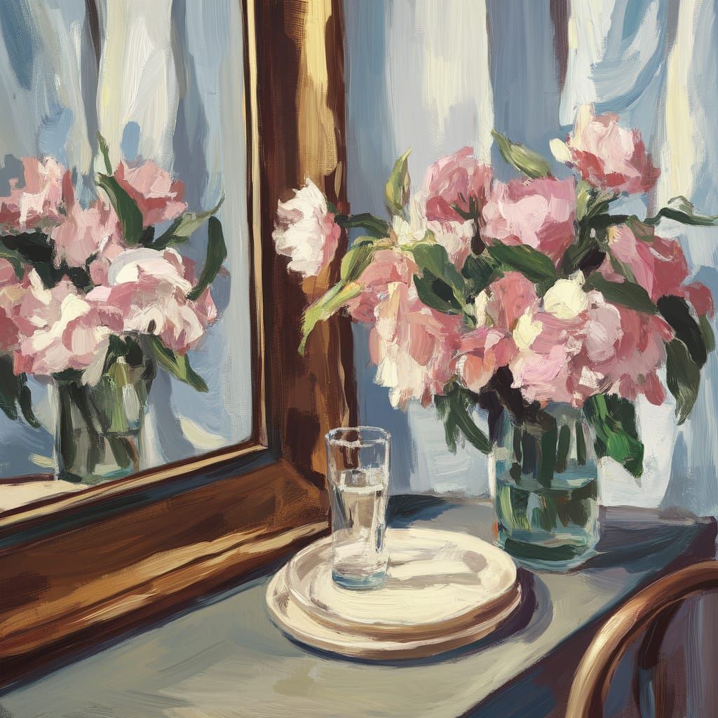 Peaceful Mirror Reflections of Family and Caregivers