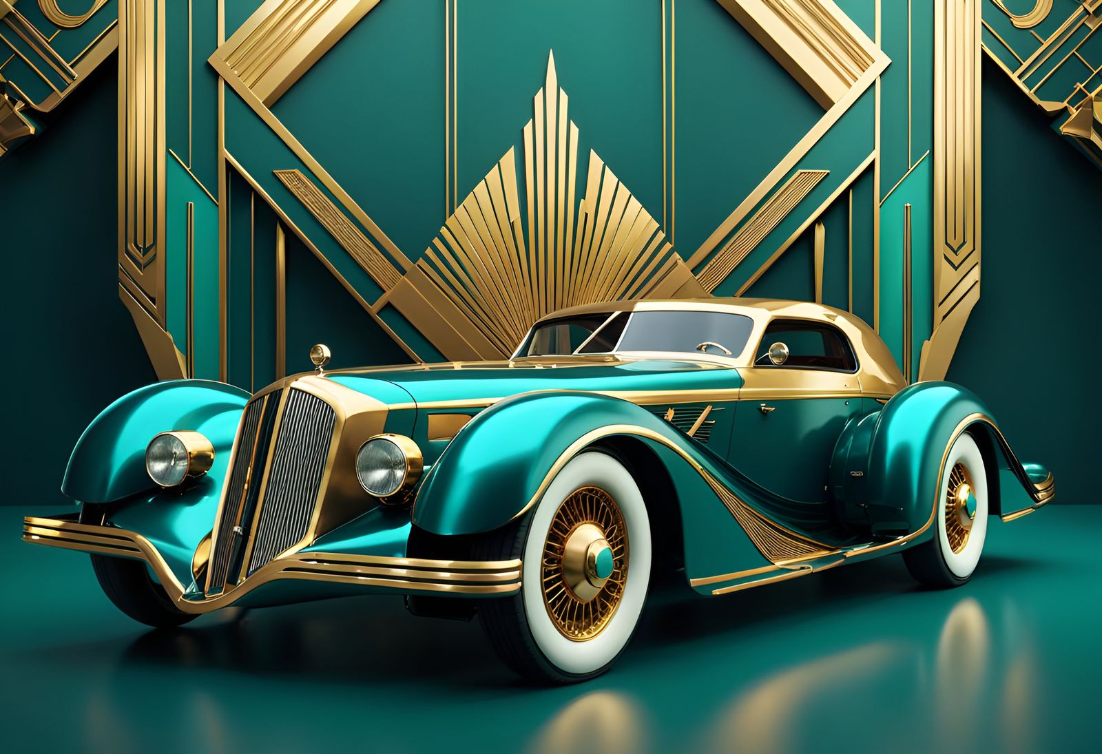 Car in the style of art deco
