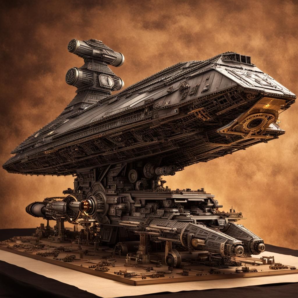 Steampunk Star Destroyer Engine Concept Art