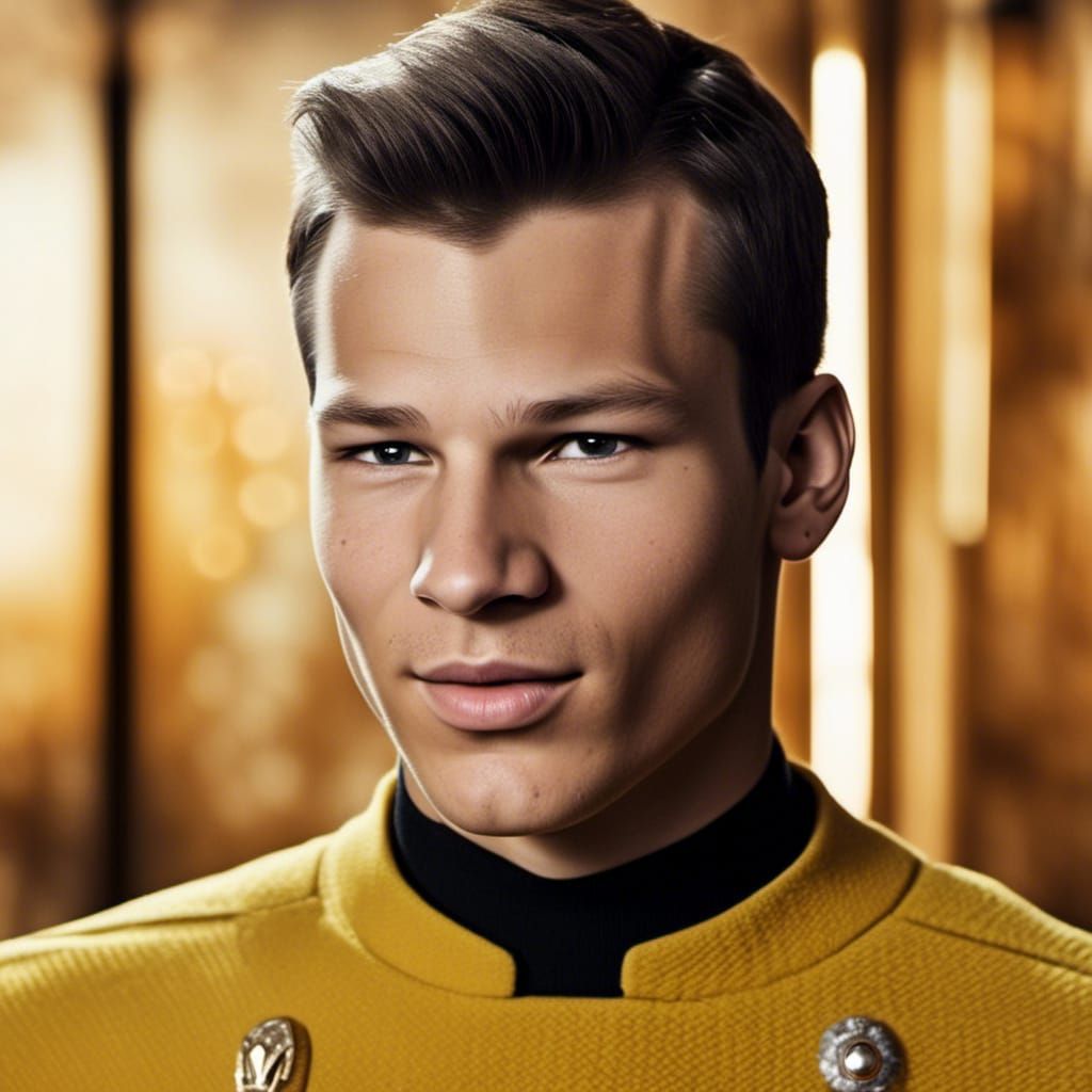 Hyperrealistic Portrait of James Kirk from Star Trek