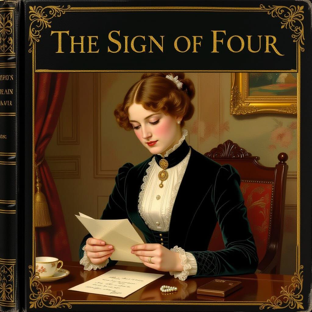 The Sign of Four: Millais-Style Book Cover