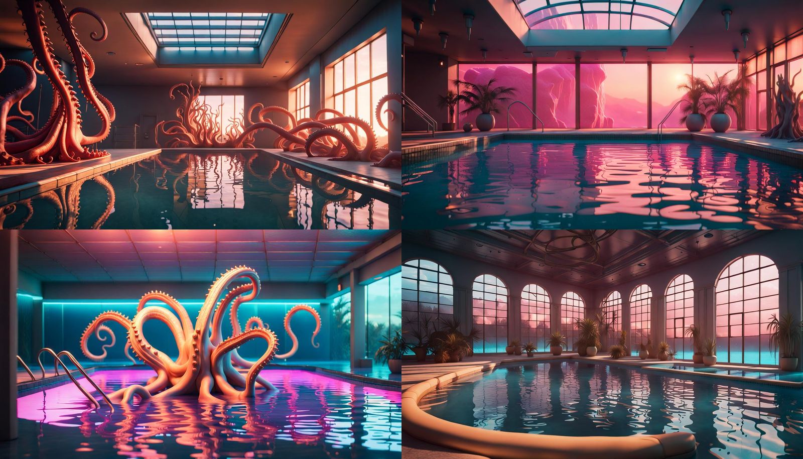 Indoor pool, tentacles lvl