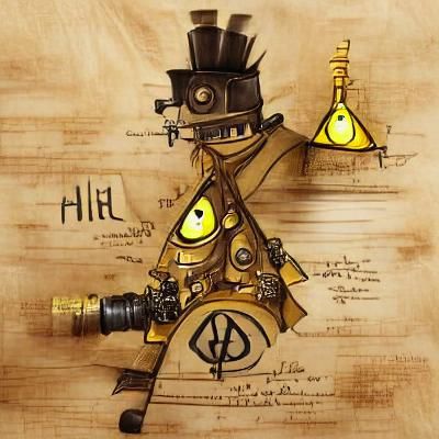 Steampunk Bill Cipher: A Clockwork Design