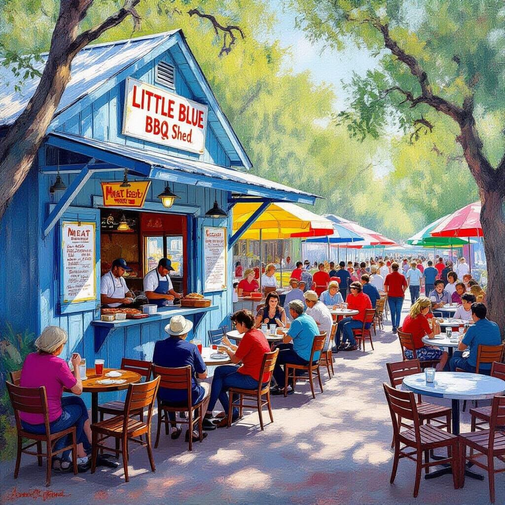 Bayou BBQ Shed in Rothko-Monet-Hundertwasser Style