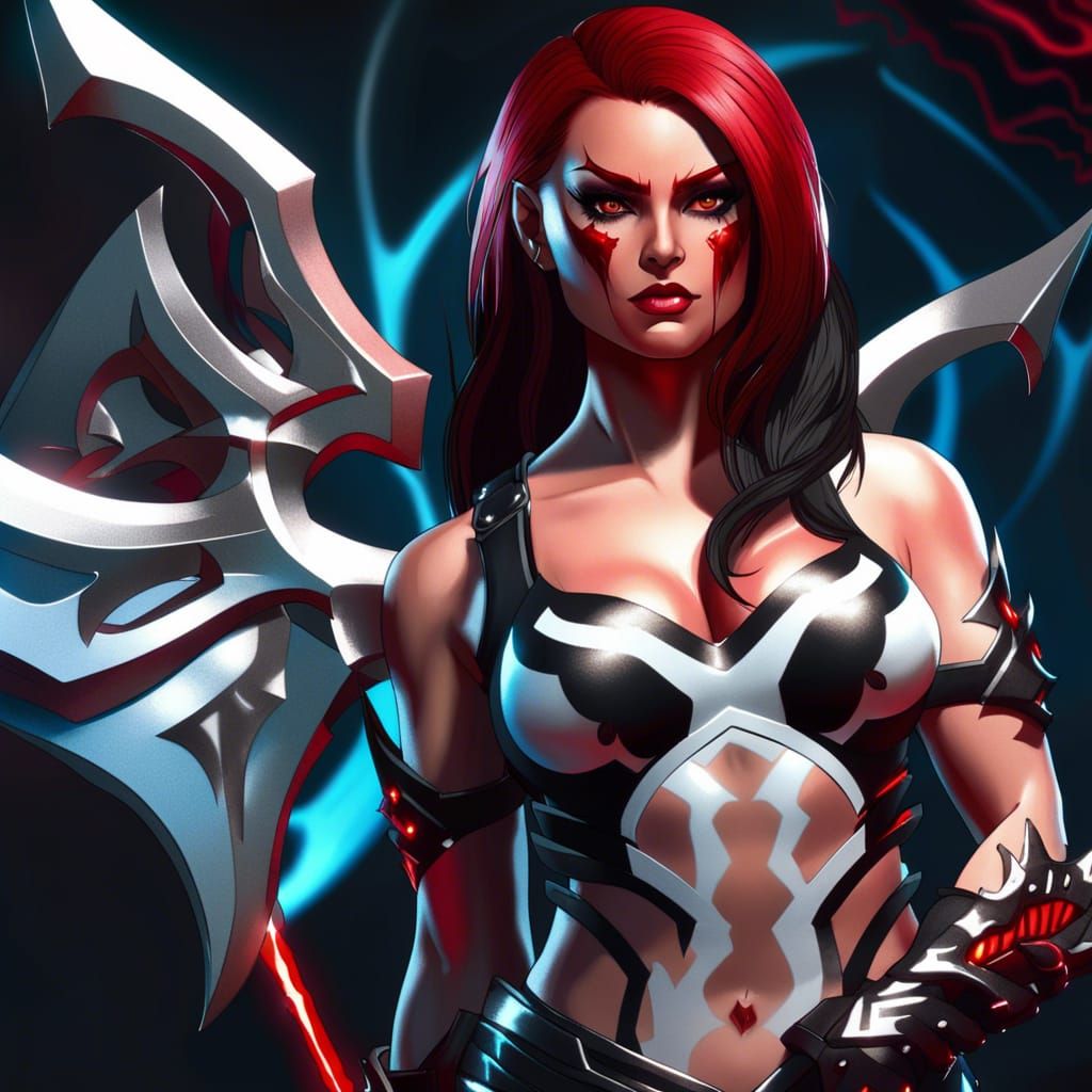 Fantasy Demon Warrior in Hyper-Detailed Digital Art