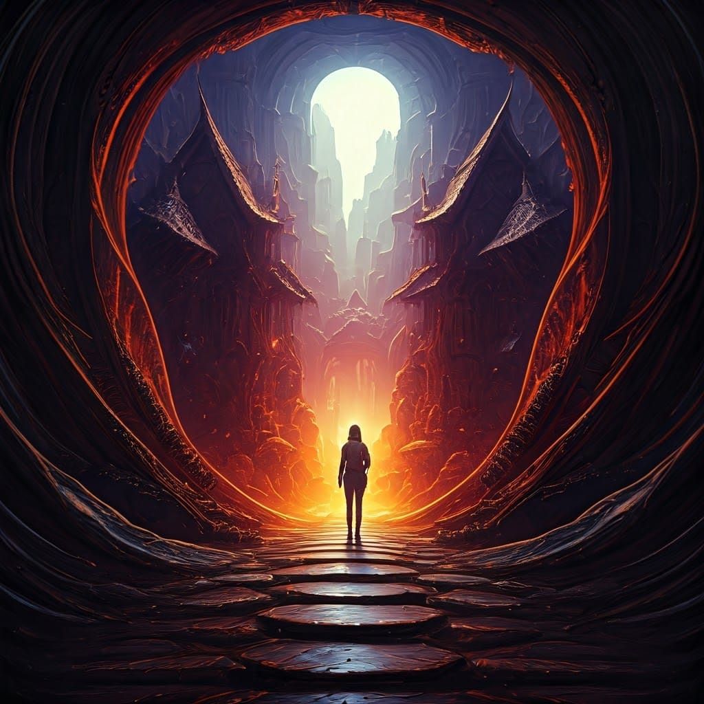 Vibrant Fantasy Realm with Immersive Depth and Texture