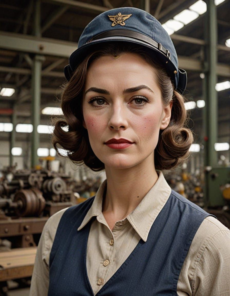 Clara Mae Thompson: WWII Factory Worker Portrait