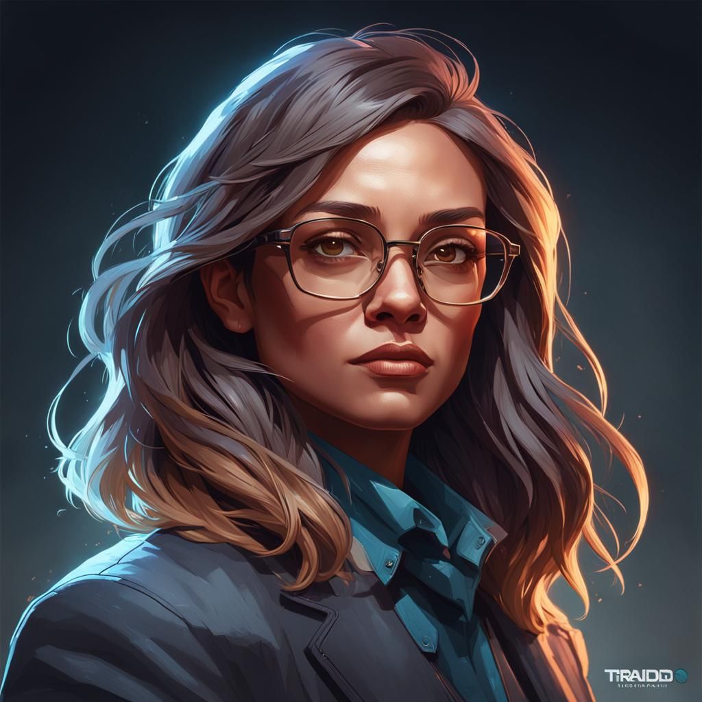 Detailed Portrait of an Agent with Glasses