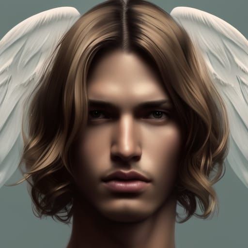 Angelic AI Male Models: Hyperdetailed Digital Portrait