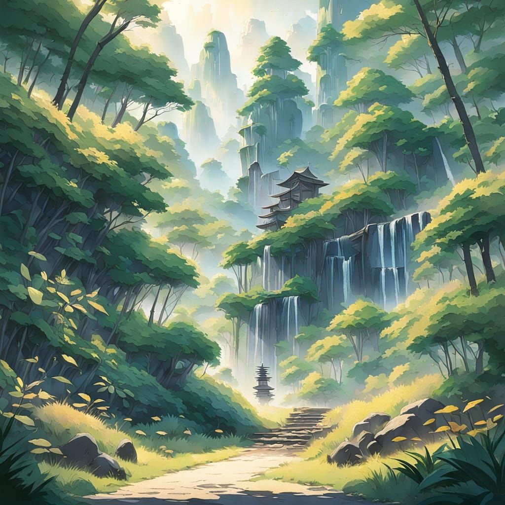 Majestic Family of Pandas in Enchanted Bamboo Forest