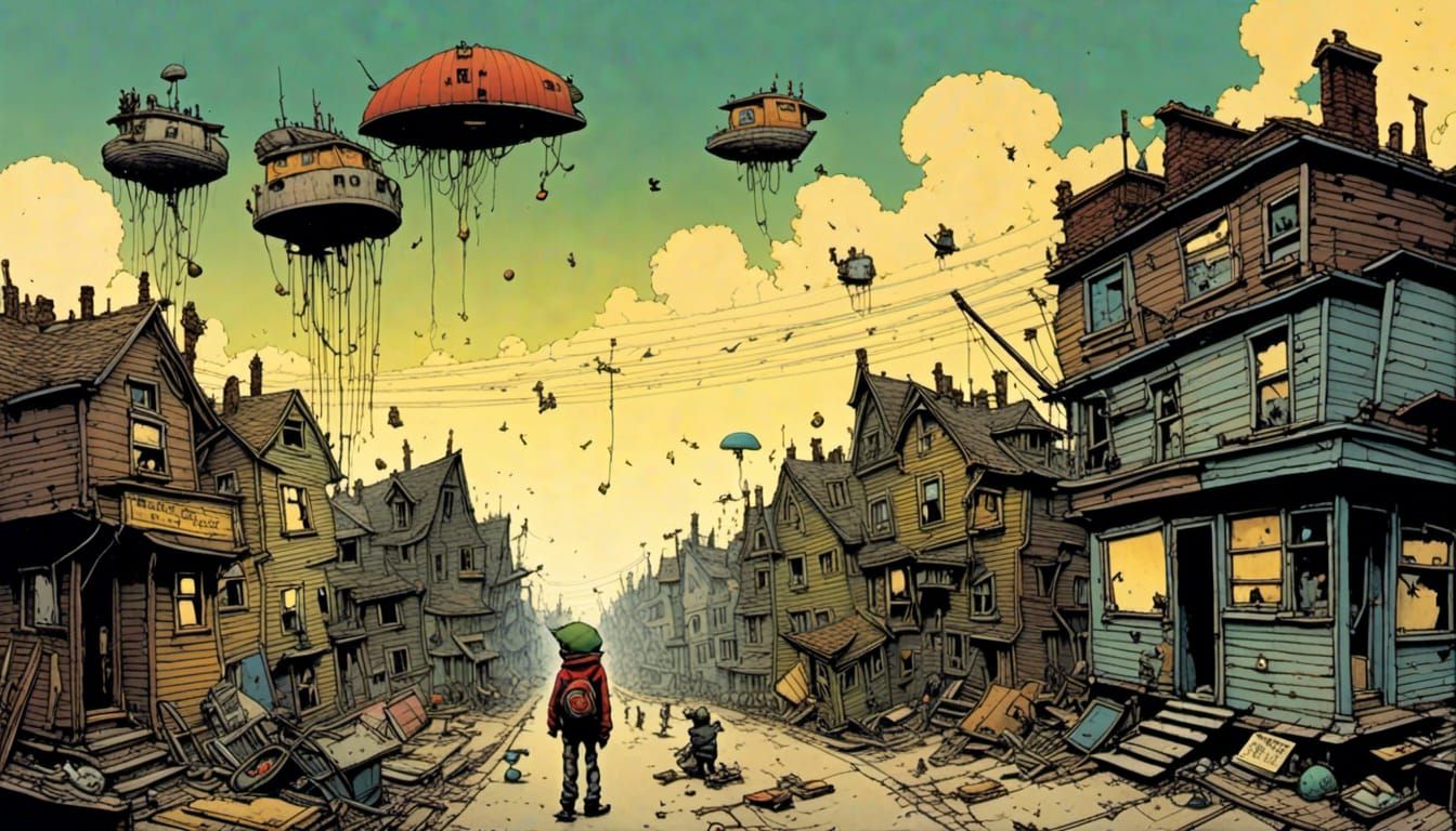 Ephemeral Slum Masterpiece Inspired by Early 2000s