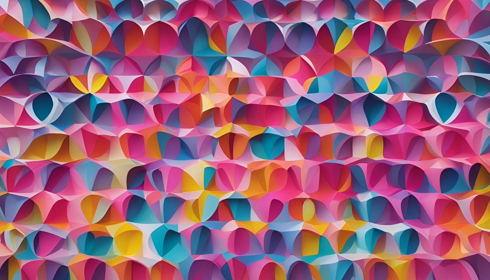 Geometric Illusion in Futuristic Colorful Design