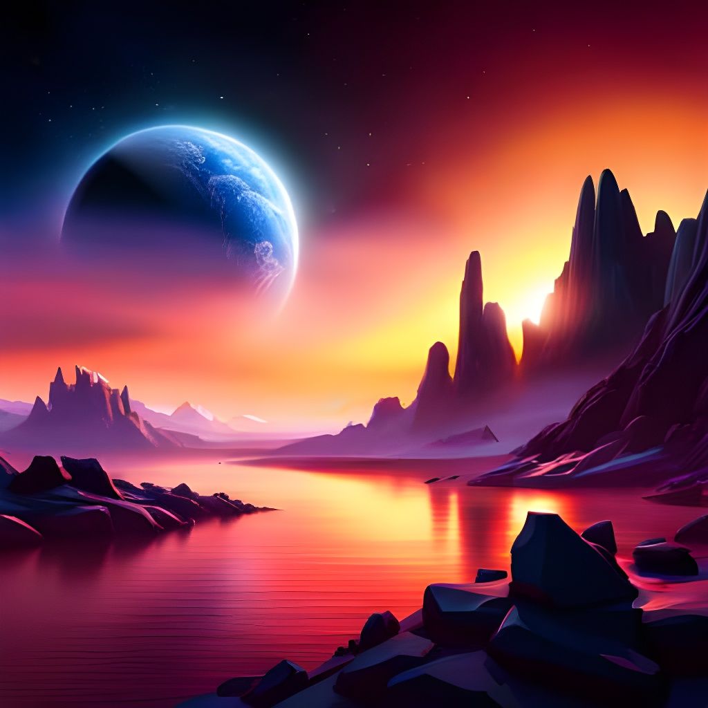 Stunning Alien Water Planet in Ultra-Realistic 8K