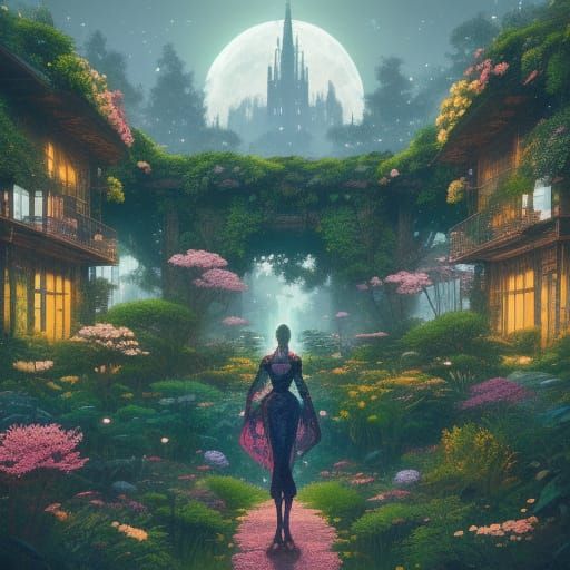 Ethereal Goddess in Cyberpunk Bra and Underwear