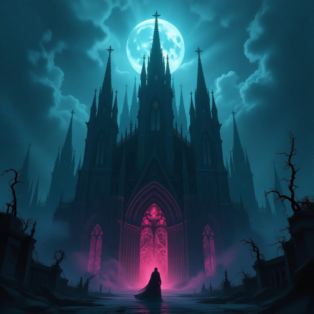 Angels of Death Build Sinful Cathedral in Dark Fantasy Style