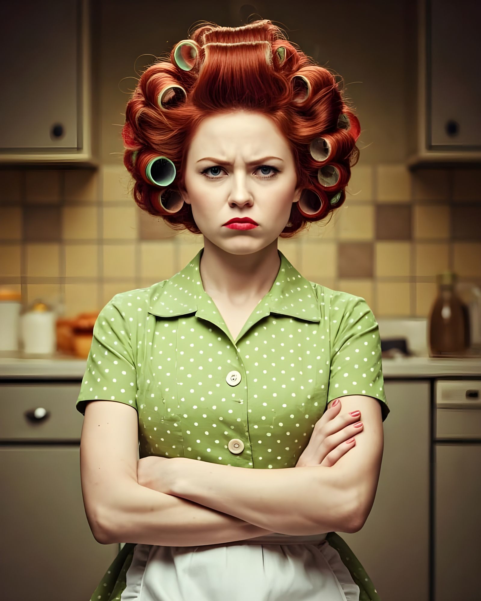 Grumpy yet Gorgeous 1960s Kitchen Beauty