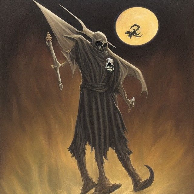 Unique AI Image of Fearing the Reaper