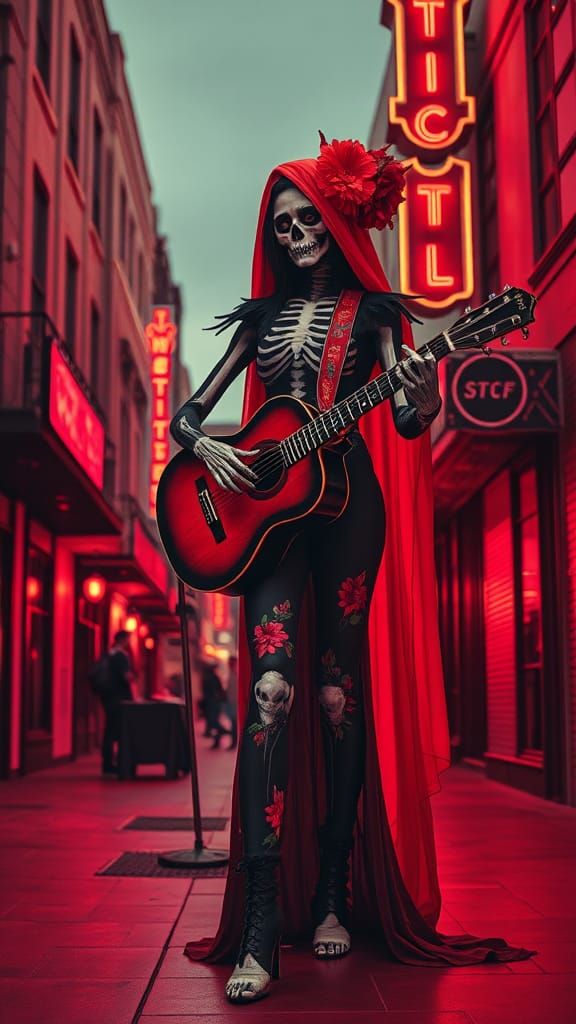Day of the Dead Grim Reaper Mariachi Portrait