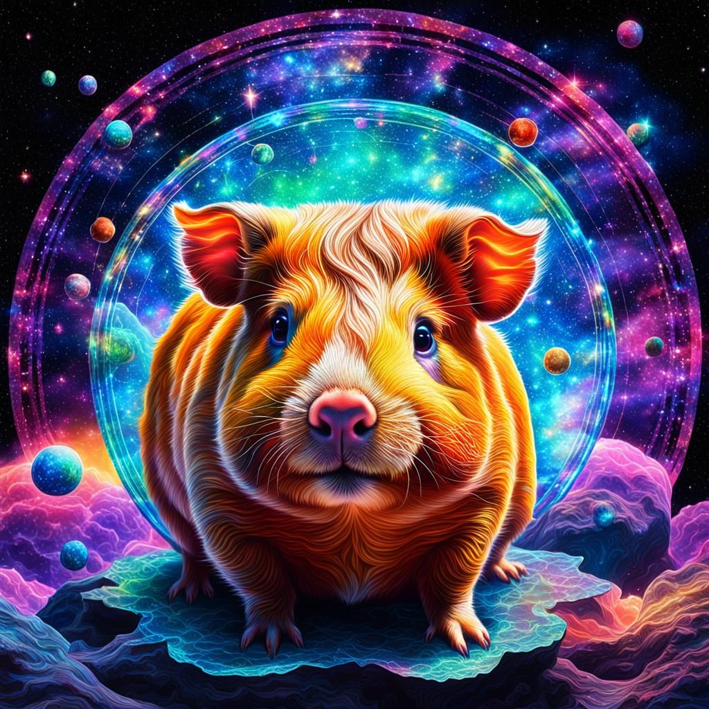 Holographic Guinea Pig in Astral Cosmic Style