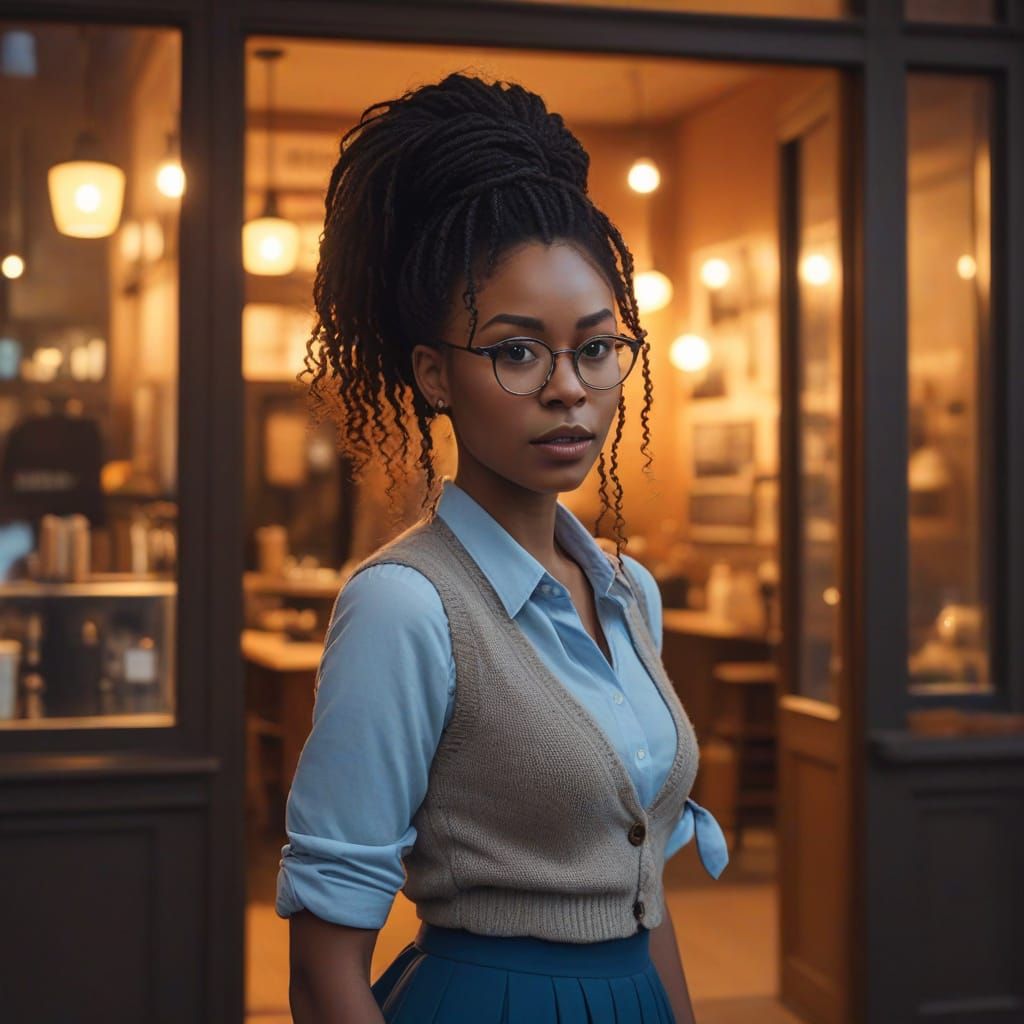Cinematic Portrait of a Woman in Golden Hour