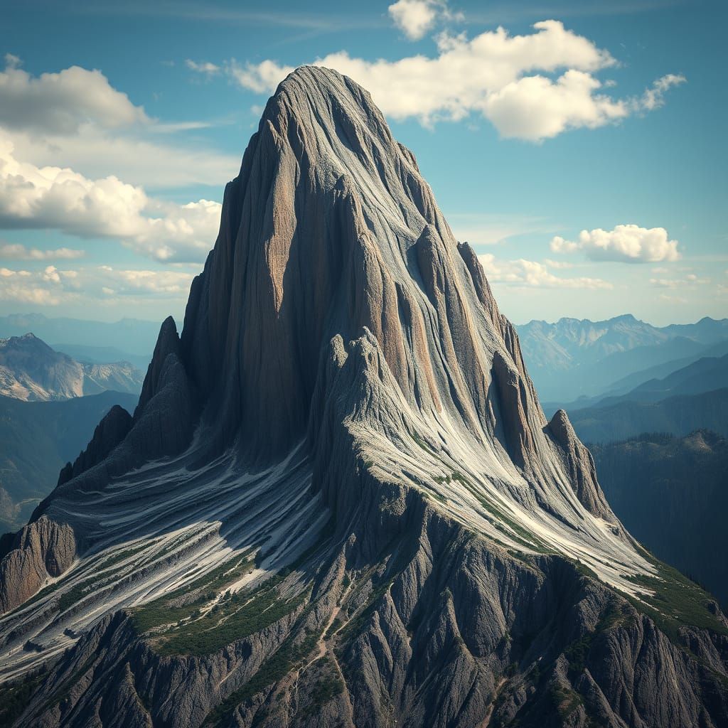 Surreal Mountain Formation in a Dreamlike Landscape