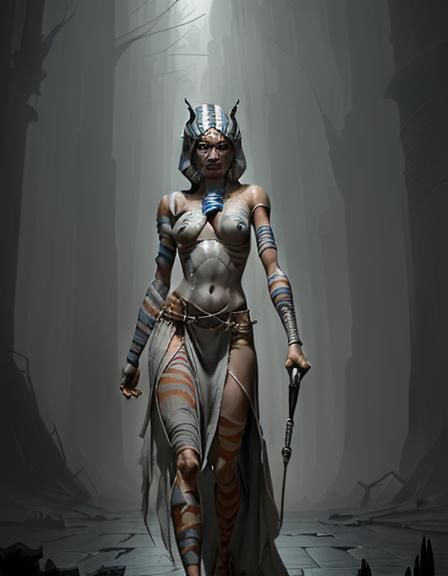 Ahsoka as Undead Mummy in Ethereal Fantasy Style