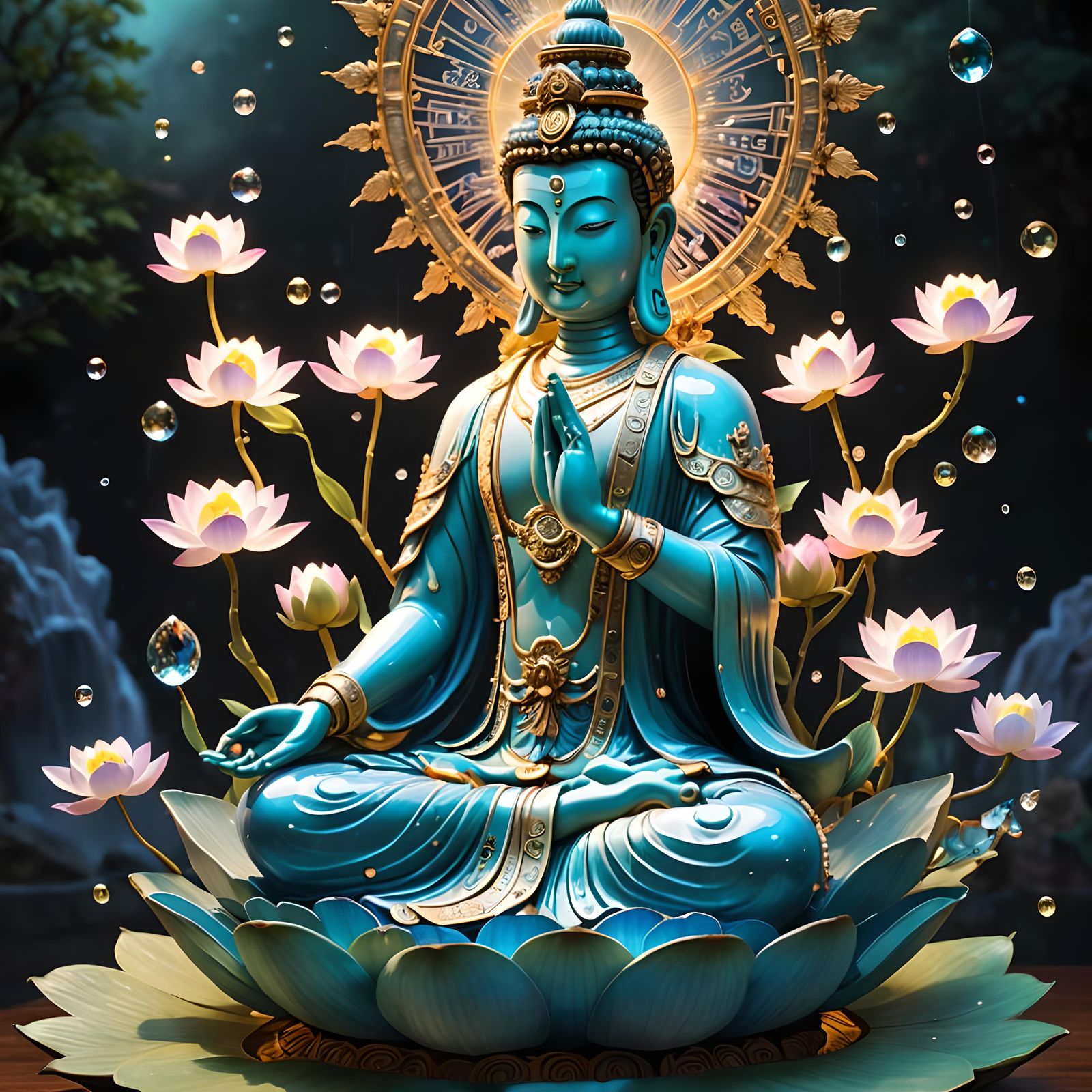 Majestic Bodhisattva Avalokiteshvara Statue in 3D