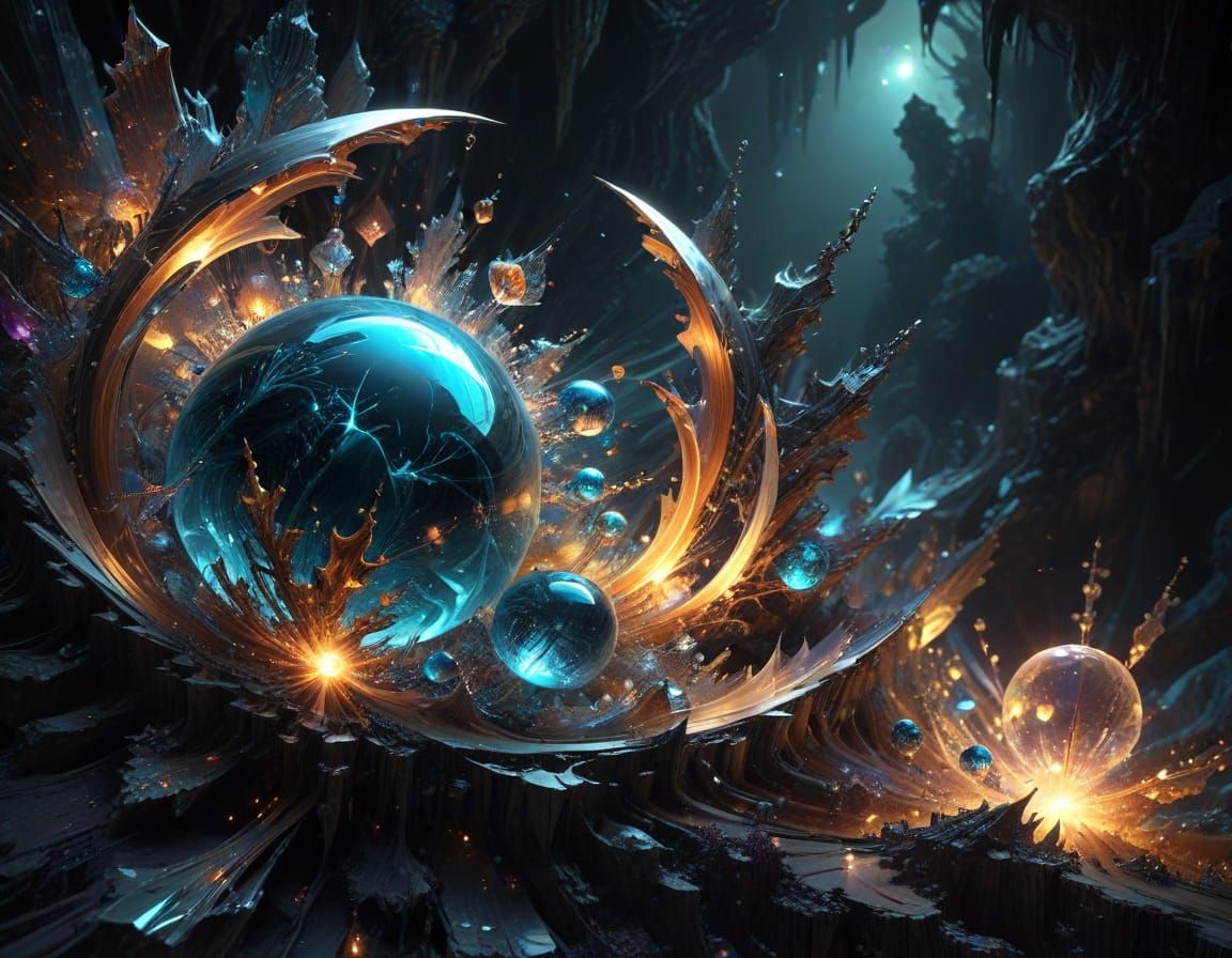 Surreal Cosmic Landscape with Quantum Portal