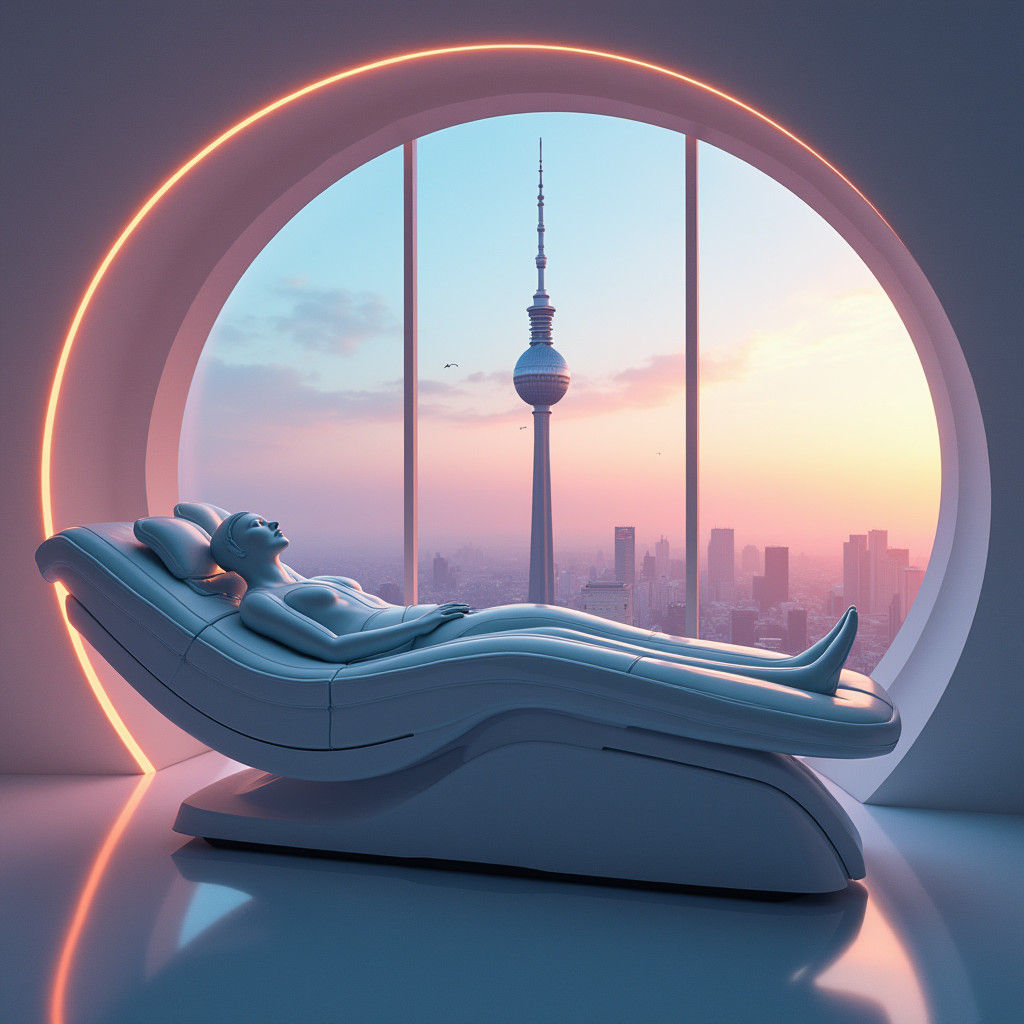 Berlin TV Tower in Futuristic Cosmetic Treatment