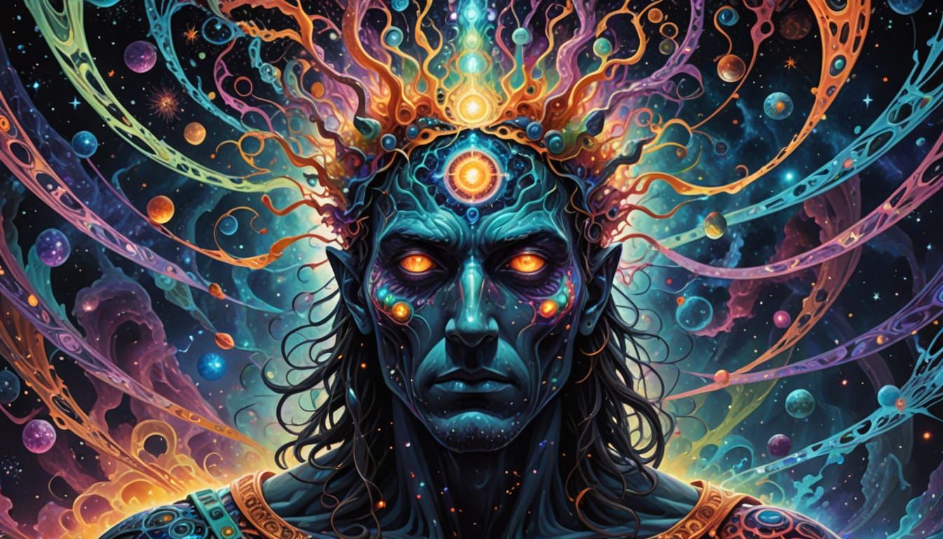 Kaleidoscopic Hyperspace Vortex of Sacred Symbols