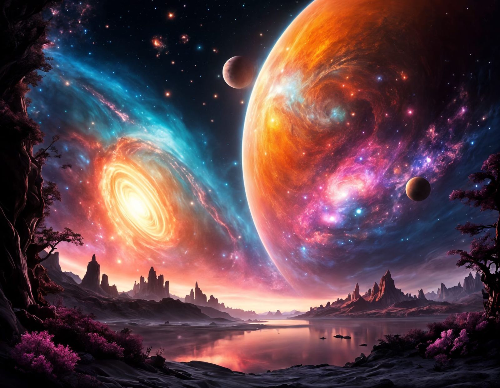 Cosmic Dreamscapes in Vibrant Hues