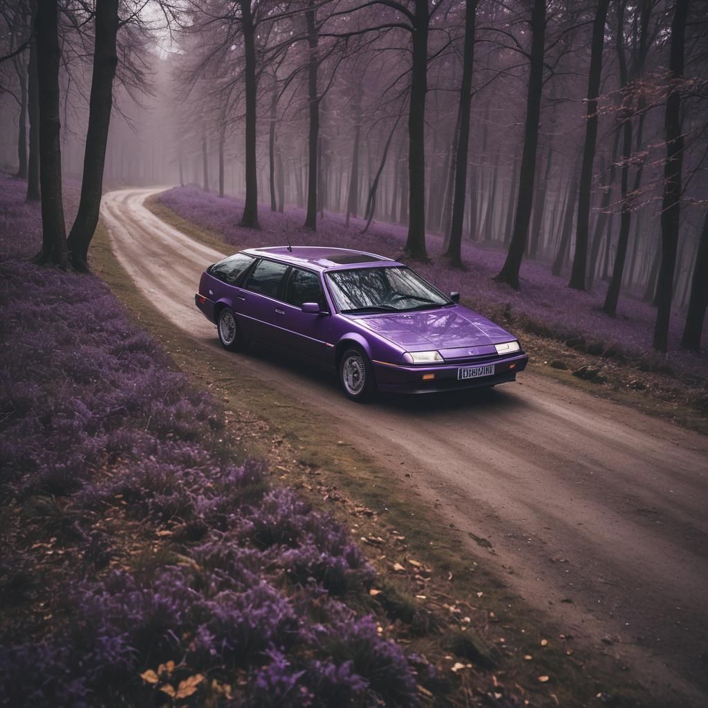 Purple Citroën XM Break Mc Laren Concept